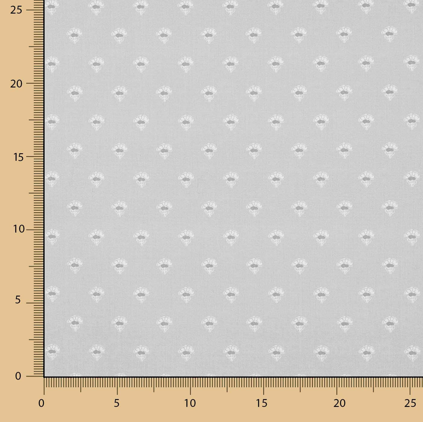 Percal Estampado Brócoli Gris - Ribes y Casals