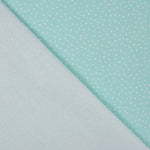 Percal Estampado Puntitos Blanco-Turquesa - Ribes y Casals