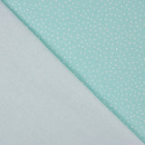 Percal Estampado Puntitos Blanco-Turquesa - Ribes y Casals
