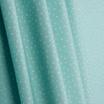 Percal Estampado Puntitos Blanco-Turquesa - Ribes y Casals