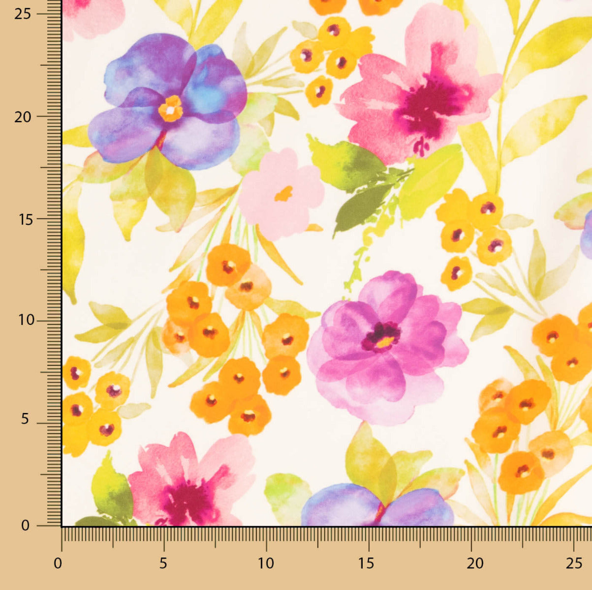 Satén Estampado Flor Cosmo - Ribes y Casals