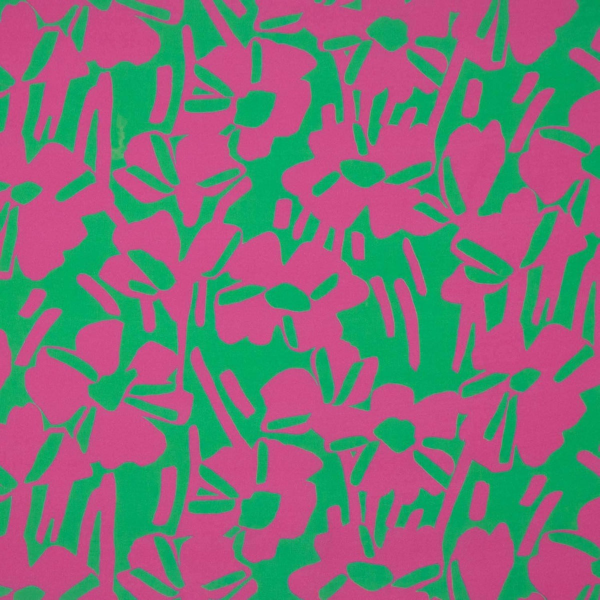 Viscosa Floral Pop Pink Green - Ribes y Casals