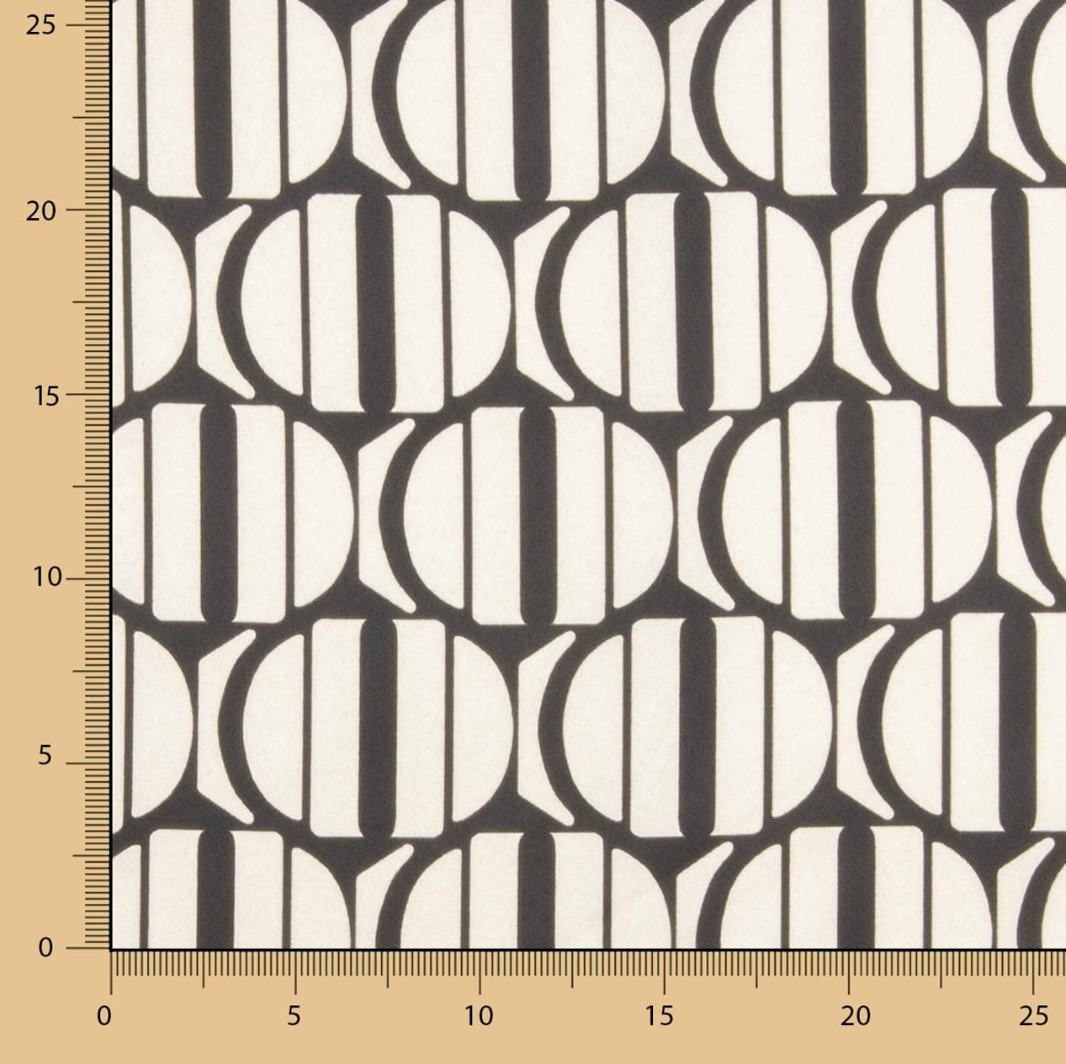 Retal Satén Poliéster Retro Geométrico 160x155 cms - Ribes y Casals