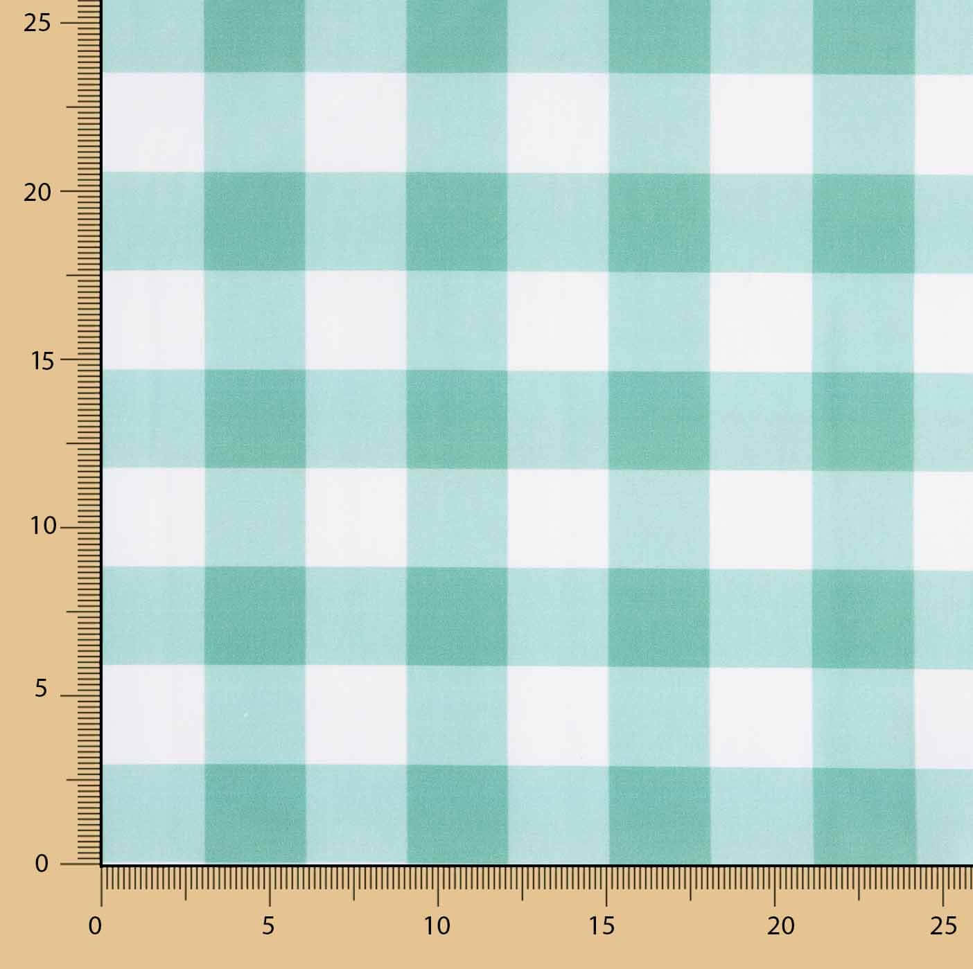 Percal Estampado Cuadros Verdes - Ribes y Casals