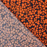 Crepe Viscosa Floral Retro Naranja - Ribes y Casals