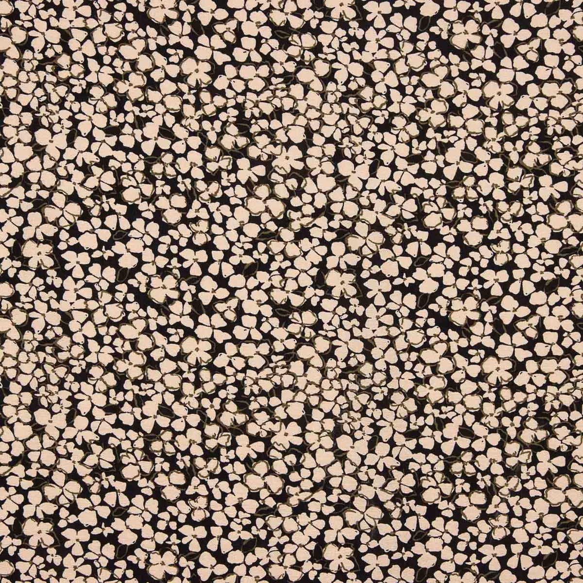 Crepe Viscosa Floral Retro Beige - Ribes y Casals