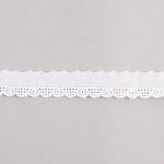 Tira Batista Bordada Blanca Modelo 27513 – 10 mm - Ribes y Casals