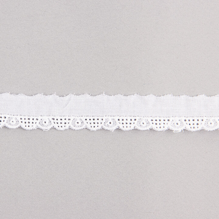 Tira Batista Bordada Blanca Modelo 27513 – 10 mm - Ribes y Casals
