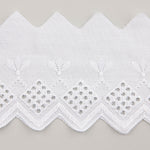 Tira Batista Bordada Blanca Modelo 29009 – 70 mm - Ribes y Casals