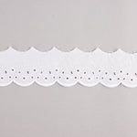 Tira Batista Bordada Blanca Modelo 29018 – 40 mm - Ribes y Casals