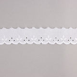 Tira Batista Bordada Blanca Modelo 29019 – 30 mm - Ribes y Casals