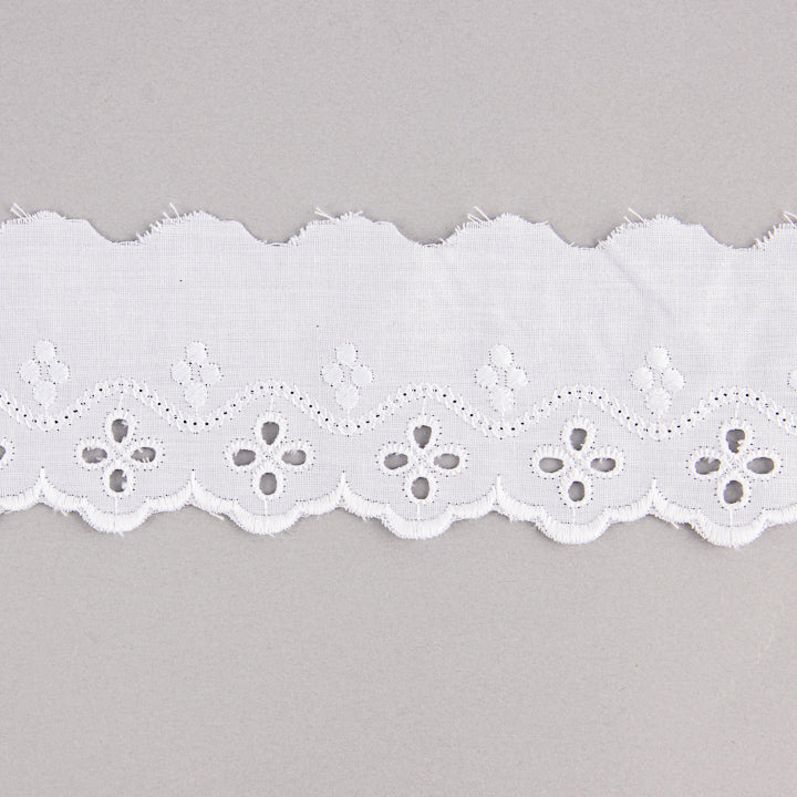 Tira Batista Bordada Blanca Modelo 29020 – 50 mm - Ribes y Casals