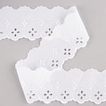 Tira Batista Bordada Blanca Modelo 29020 – 50 mm - Ribes y Casals