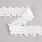Tira Batista Bordada Blanca Modelo 29129 – 40 mm - Ribes y Casals