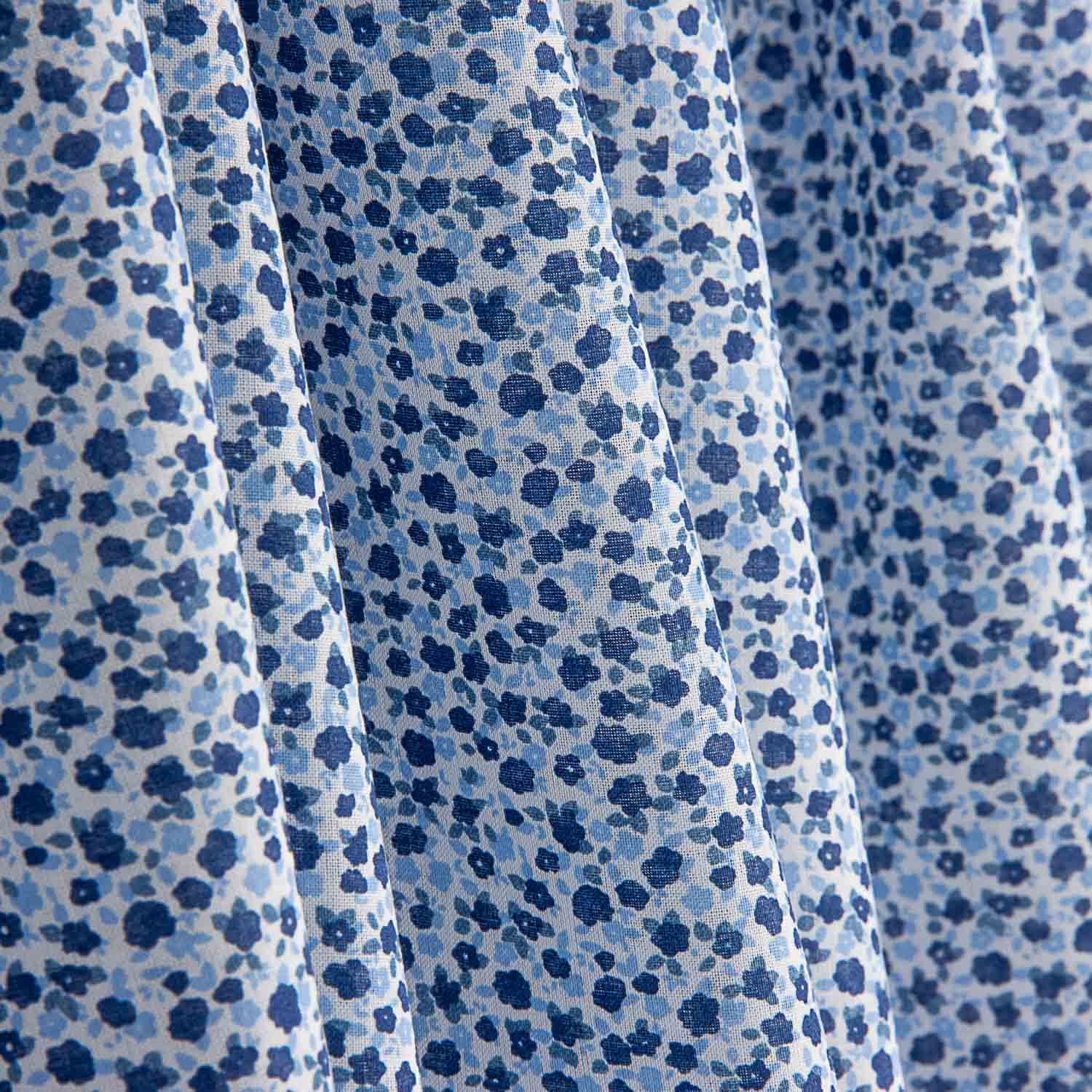 Popelín Algodón Micro Floral Azul - Ribes y Casals