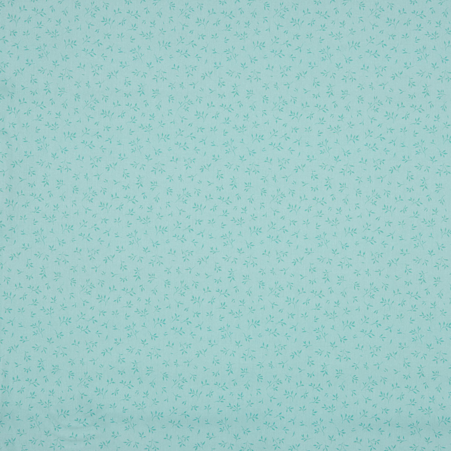 Percal Estampado Leaves Turquesa - Ribes y Casals