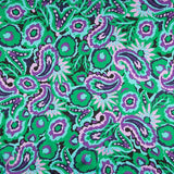 Gasa Satén Floral Verde - Ribes y Casals