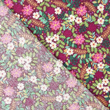 Popelín Jardín Silvestre Burdeos - Ribes y Casals