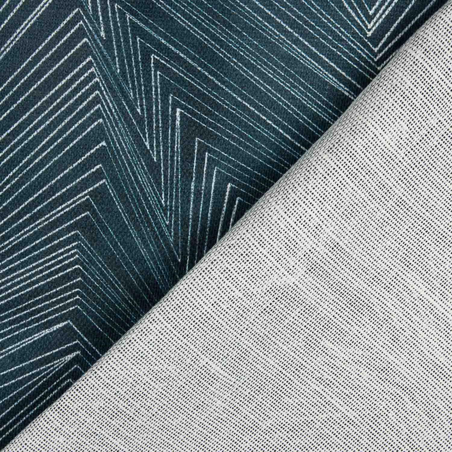 Lino y Yute Estampado Geométrico Abisal - Ribes y Casals