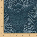 Lino y Yute Estampado Geométrico Abisal - Ribes y Casals