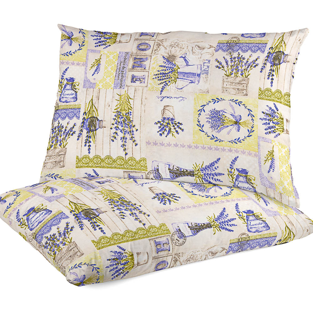 Loneta Estampada Lavanda Hierba - Ribes y Casals