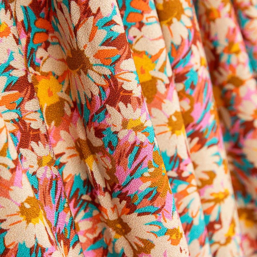 Crepe Viscosa Jazmín Rosa - Ribes y Casals