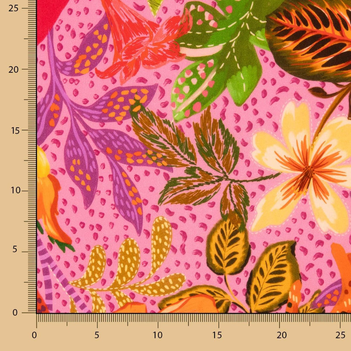 Crepe Viscosa Trópico Fucsia - Ribes y Casals