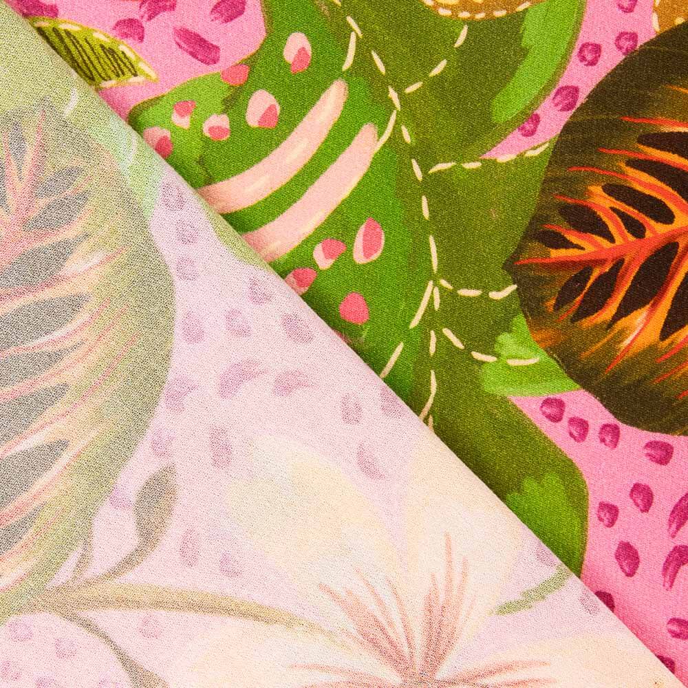 Crepe Viscosa Trópico Fucsia - Ribes y Casals