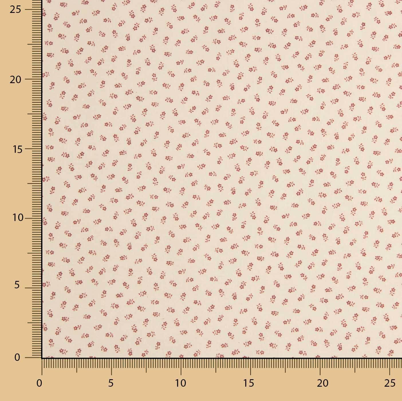 Popelín Algodón Micro Floral Rojo - Ribes y Casals