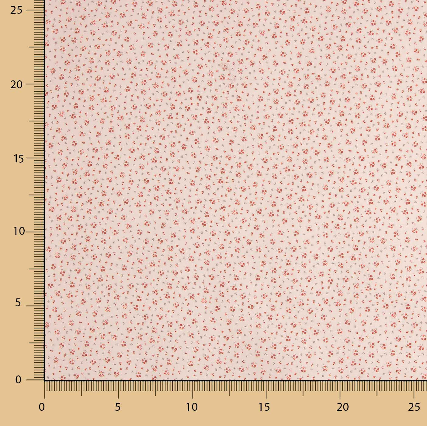 Popelín Algodón Micro Floral Rosa Empolvado - Ribes y Casals