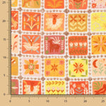 Voile Viscosa Mosaico Coral - Ribes y Casals