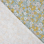 Popelín Algodón Flores Vintage Mostaza - Ribes y Casals