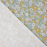 Popelín Algodón Flores Vintage Mostaza - Ribes y Casals