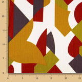 Satén Poliéster Geométrico Cobre - Ribes y Casals