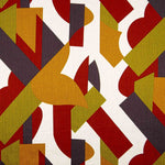 Satén Poliéster Geométrico Cobre - Ribes y Casals