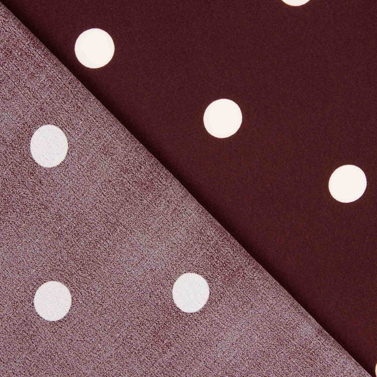 Crep Poliéster Lunares Granate - Ribes y Casals