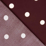 Crep Poliéster Lunares Granate - Ribes y Casals
