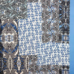 Satén Viscosa Cenefa Estampada Bicolor - Ribes y Casals