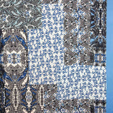 Satén Viscosa Cenefa Estampada Bicolor - Ribes y Casals