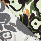 Crepe Viscosa Dibujo Flores Verdes - Ribes y Casals