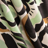 Crepe Viscosa Dibujo Flores Verdes - Ribes y Casals