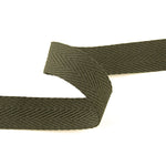 Cinta de Espiga Algodón 30 mm Verde Kaki - Ribes y Casals