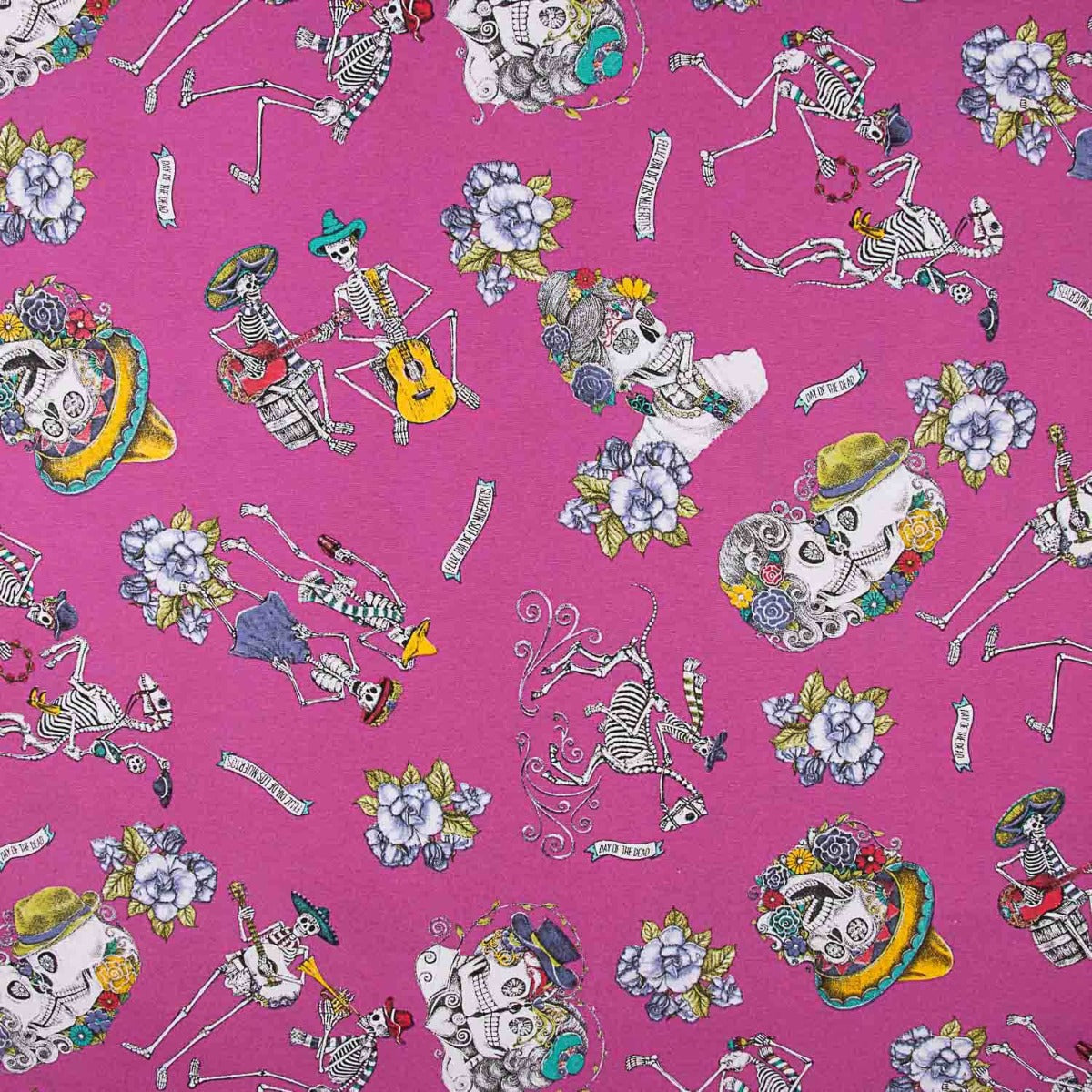 Loneta Estampada Calaveras Mexicanas - Ribes y Casals