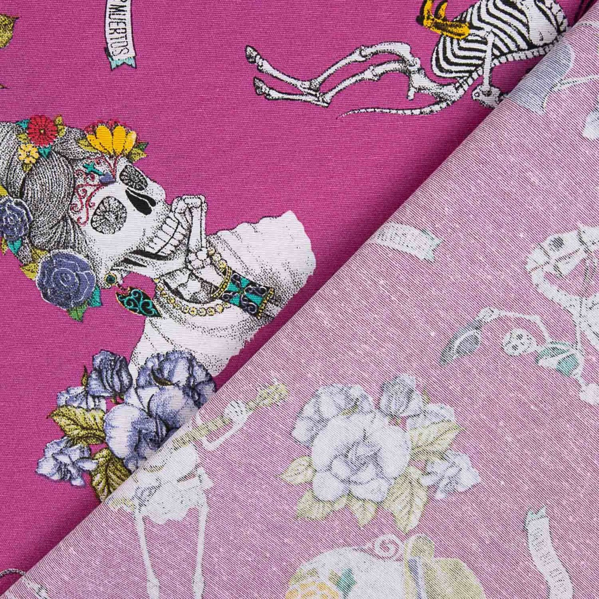 Loneta Estampada Calaveras Mexicanas - Ribes y Casals