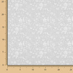 Percal Estampado Block Flowers Gris - Ribes y Casals