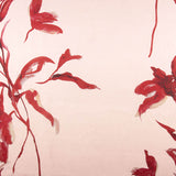 Satén Viscosa Floral Acuarela Rojo - Ribes y Casals