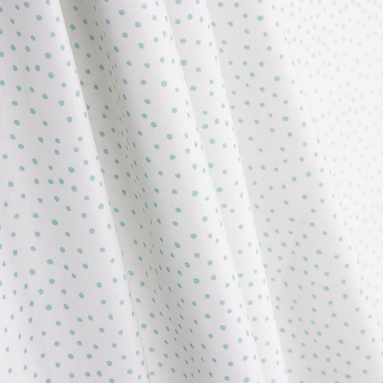 Percal Estampado Puntitos Turquesa-Blanco - Ribes y Casals