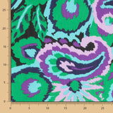 Gasa Satén Floral Verde - Ribes y Casals