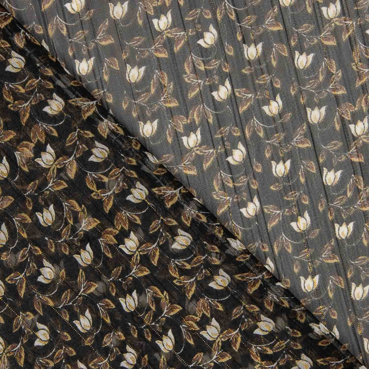 Retal Gasa Poliéster Lurex Tulipanes 130x150 cms - Ribes y Casals