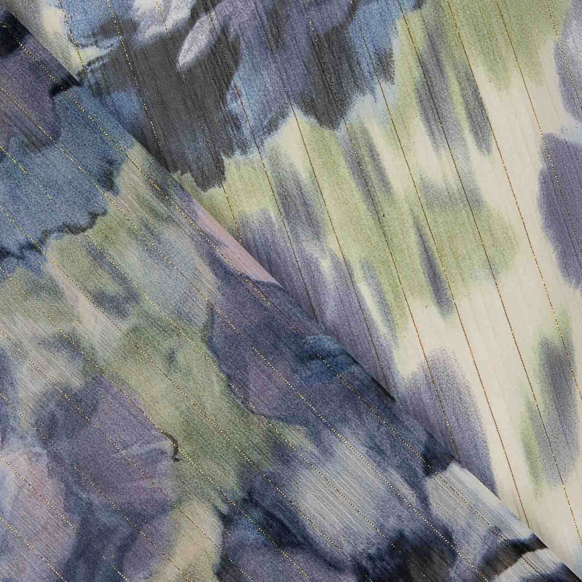 Retal Gasa Poliéster Lúrex Brisa Acuarela 70x150 cm - Ribes y Casals